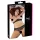 Cottelli Plus Size - Perlen-BH-Set (schwarz) - 2XL