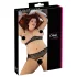 Cottelli Plus Size - Perlen-BH-Set (schwarz) - 2XL