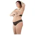 Cottelli Plus Size - Perlen-BH-Set (schwarz) - 3XL