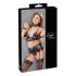 Cottelli Bondage - Spitzenglanz Dessous-Set (4-teilig) - M