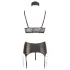 Cottelli Bondage - Glänzendes Spitzenwäsche-Set (4-teilig) - L