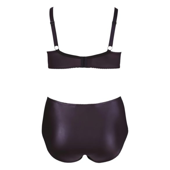 Cottelli Plus Size - Kreuzträger-BH und Slip (Schwarz)