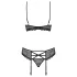 Obsessive 818-SEG-1 - Strass-Unterwäsche-Set (schwarz)