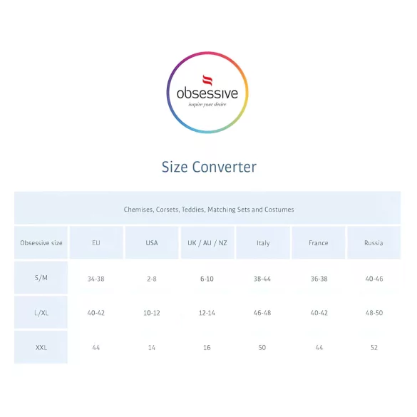 Obsessive 818-SEG-1 - Strass-Unterwäsche-Set (schwarz) - L/XL