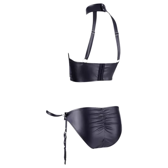 Cottelli Bondage - Glänzendes Hebe-Set mit Fesseln (schwarz) - M