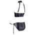Cottelli Bondage - Glänzendes Hebe-Set mit Fesseln (schwarz) - M