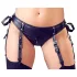 Cottelli Bondage - Glänzendes Hebe-Set mit Fesseln (schwarz) - L