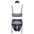 Cottelli Bondage: Spitzen-Set mit Handschellen (schwarz)