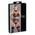 Cottelli Bondage: Spitzen-Set mit Handschellen (schwarz) - M