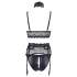 Cottelli Bondage - Spitzen-Set mit Handschellen (schwarz) - XL