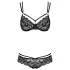 Obsessive 860-SET-1 - Rosiges Spitzen-BH-Set (schwarz)