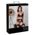Abierta Fina - Verführerisches Spitzen-Lingerie-Set (schwarz)