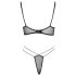 Cottelli - Transparente, Spitzen-BH-Set (schwarz)