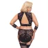 Cottelli Bondage Plus Size - Spitzen-BH-Set (schwarz)