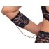 Cottelli Bondage Plus Size - Spitzen-BH-Set (Schwarz)
