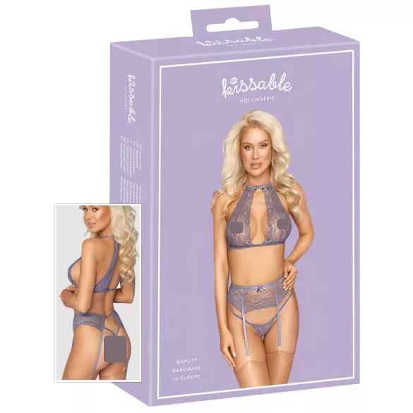 Kissable - Spitzen-Wäsche-Set (lila)