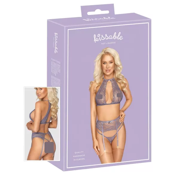 Kissable - Spitzen-Unterwäsche-Set (lila)
