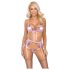 Kissable - Dessous-Set mit Rosenstickerei (Pink)