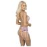 Kissable - Dessous-Set mit Rosenstickerei (Pink)