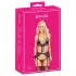 Kissable - pink-lila Stickerei BH-Set (schwarz) - L/XL