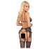 Kissable - pink-lila Stickerei BH-Set (schwarz) - L/XL