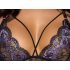 Cottelli - 3-teiliges Spitzenwäsche-Set (Schwarz-Violett) - L