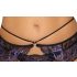 Cottelli - 3-teiliges Spitzenwäsche-Set (Schwarz-Violett) - L