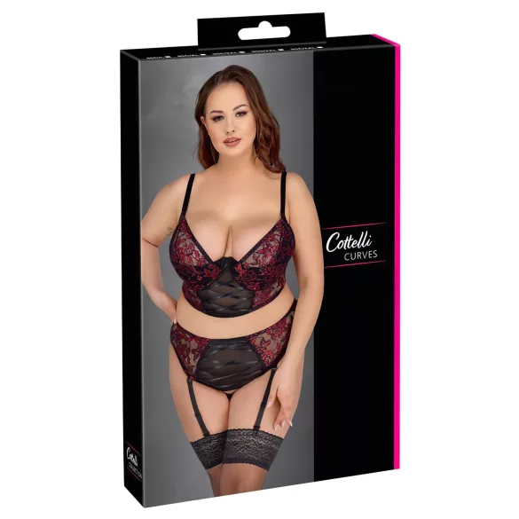 Cottelli Plus Size - BH-Set (rot)