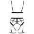 Cottelli - Zweiteiliges Geschirr-Set (schwarz) - L