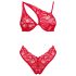 Obsessive Atenica - Rotes Cross-Back Dessous-Set - M/L