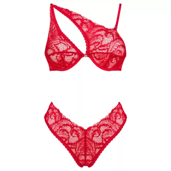 Obsessive Atenica - Rotes Kreuzträger-Dessous-Set