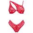 Obsessive Atenica - Rotes Kreuzträger-Dessous-Set