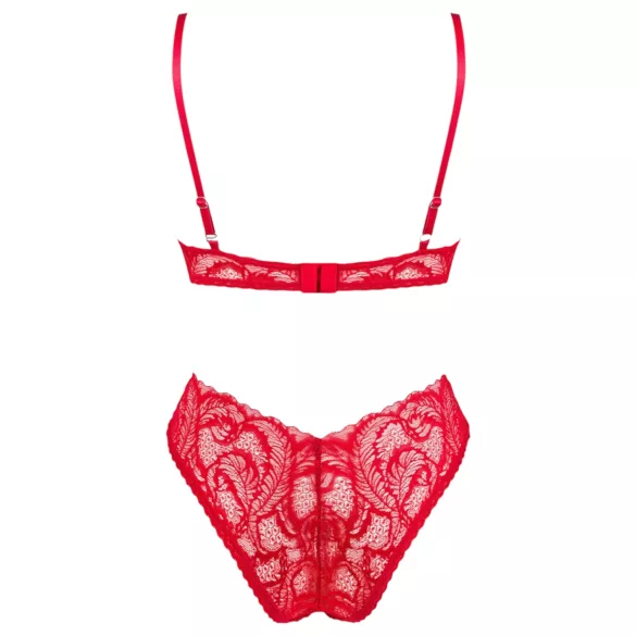 Obsessive Atenica - Rotes Kreuzträger-Dessous-Set