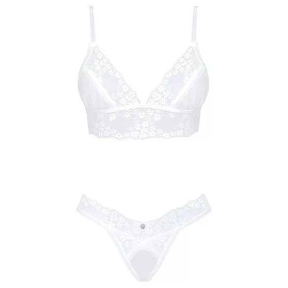 Obsessive Set Heavenly - Spitzen-BH-Set (Weiß) - M/L