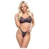 Cottelli Party - Schnür-BH-Set (schwarz) - 85C/L
