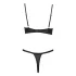 Cottelli Party - Schnür-BH-Set (schwarz) - 85C/L