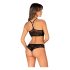 Obsessive K103 - Elastisches Netz-Set mit Öffnungen (Schwarz) - S-L