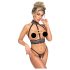 Abierta Fina - Ketten-Set mit Öffnungen (schwarz) - L