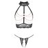 Abierta Fina - Ketten-Set mit Öffnungen (schwarz) - XL