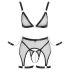 Cottelli Bondage - Transparenter Netz-Set mit Ketten (schwarz) - M