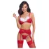 Cottelli - Spitzen-Weihnachts-BH-Set (rot)