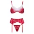 Cottelli - Spitzen-Weihnachts-BH-Set (rot)