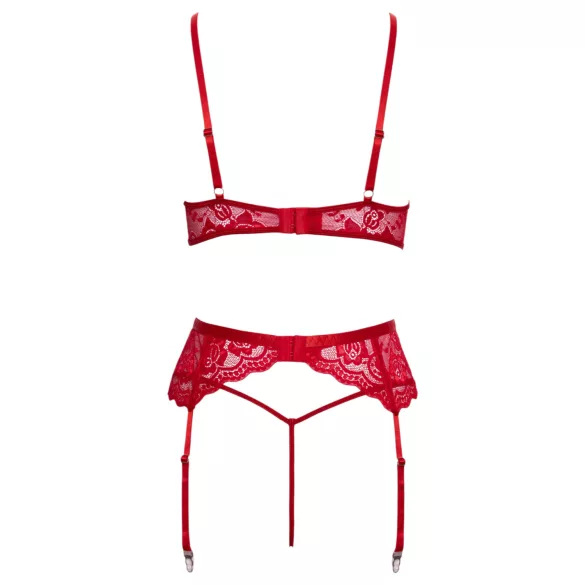 Cottelli - Spitzen-Weihnachts-BH-Set (rot)