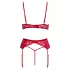 Cottelli - Spitzen-Weihnachts-BH-Set (rot) - L/XL