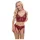 Cottelli - zweiteiliges Spitzen-Strapsset (rot) - M