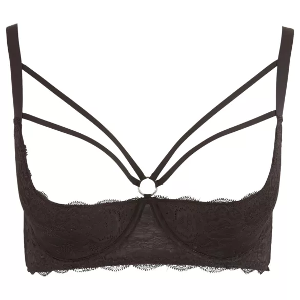 Cottelli Plus Size - Träger-BH mit Ringen (schwarz)