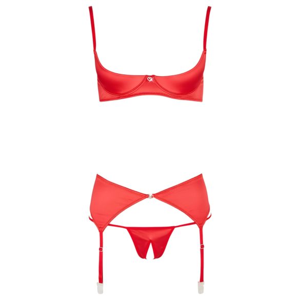 Cottelli - Herz-Offene Hebe-BH-Set (Rot) - 85C/L