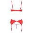 Cottelli - Herz-Offene Hebe-BH-Set (Rot) - 85C/L
