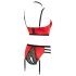 Abierta Fina - Hebe-BH-Set mit Ringen (rot) - 85C/L