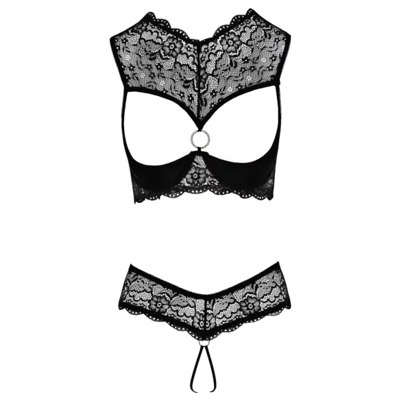 Cottelli - Offenes BH-Set (Schwarz) - 85B/L
